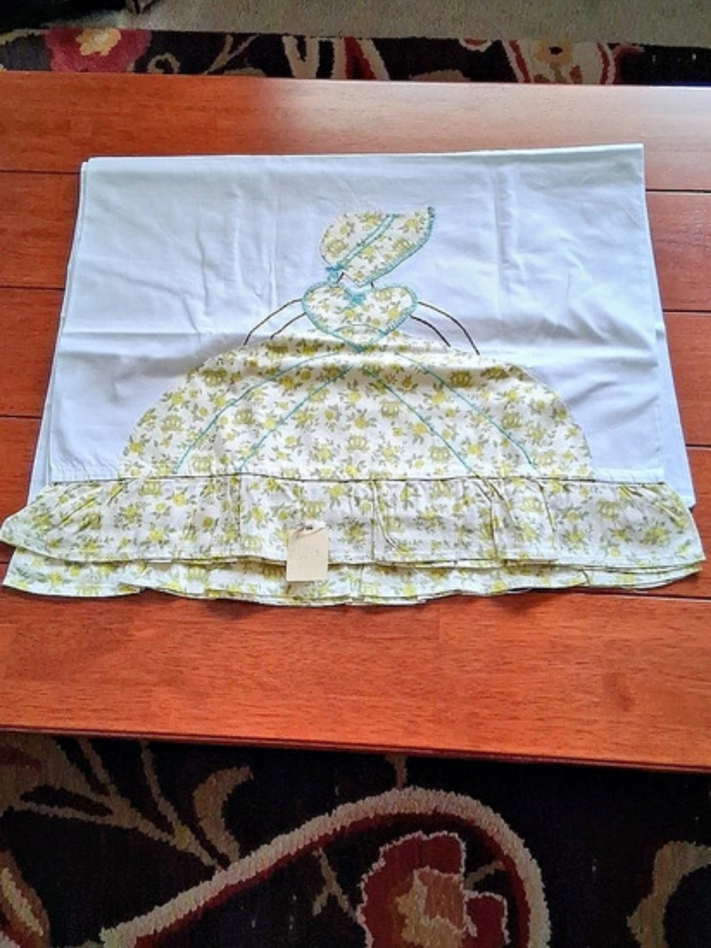 Vintage Handmade Floral Standard Pillowcase Set